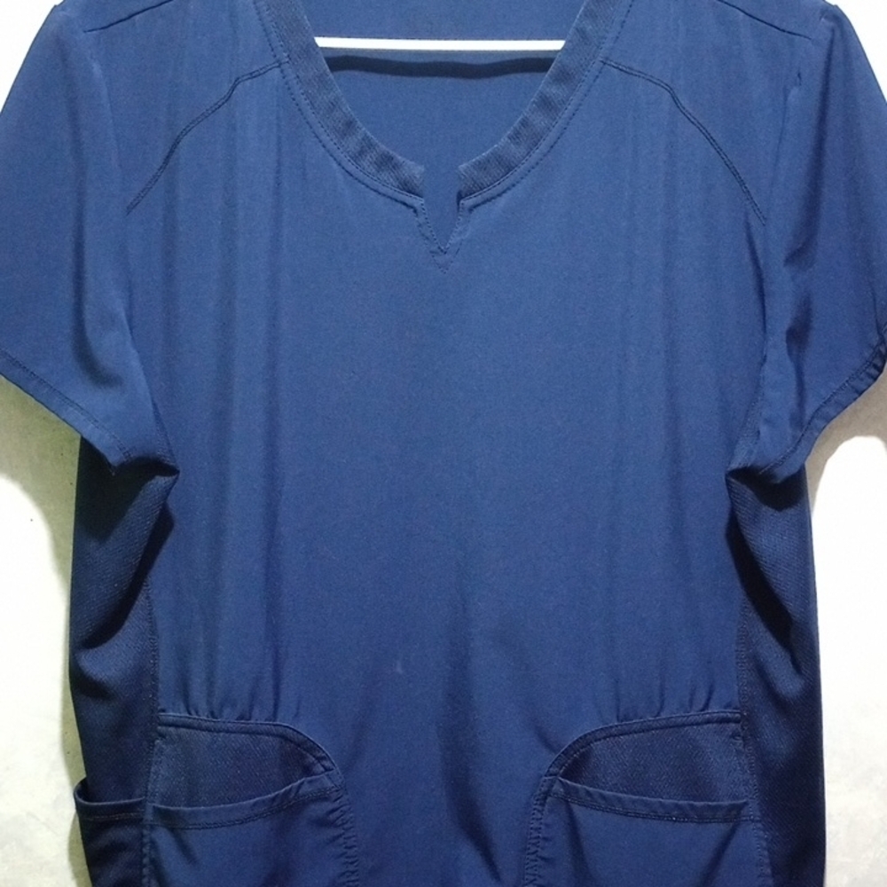 Women's Blue V-Neck Top